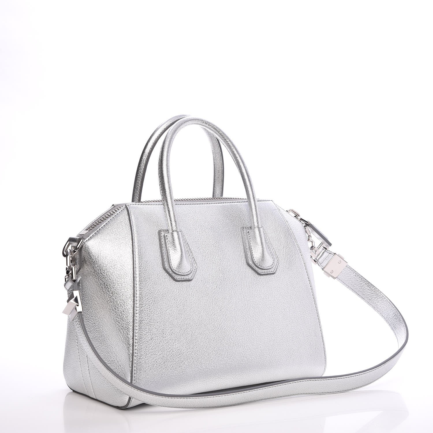 Givenchy Metallic Sugar Goatskin Small Antigona Silver 4 of 8