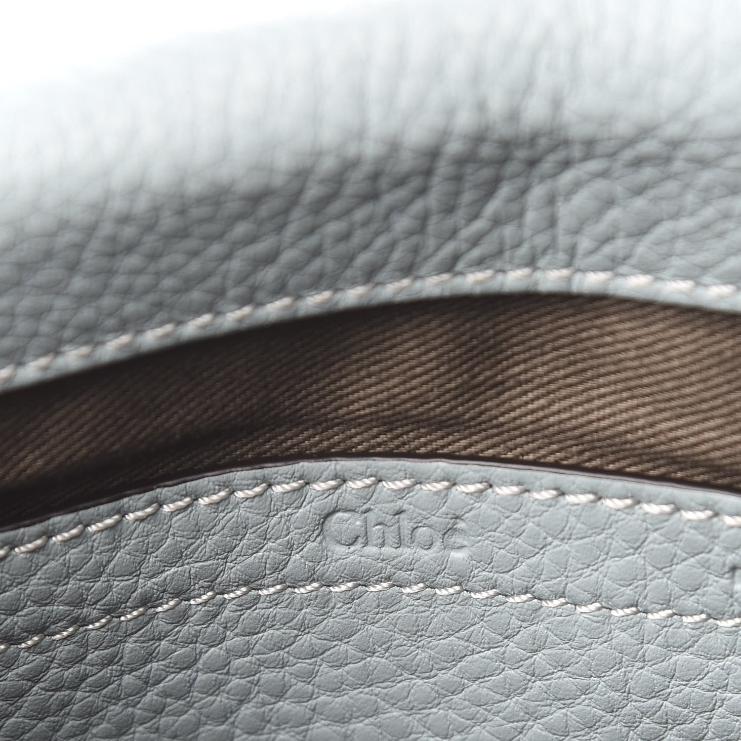 Chloe Calfskin Mini Marcie Round Crossbody Bag Faded Blue 6 of 13