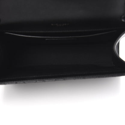 Saint Laurent Grain De Poudre Textured Mixed Matelasse Triquilt Medium Monogram Satchel Black 5 of 10