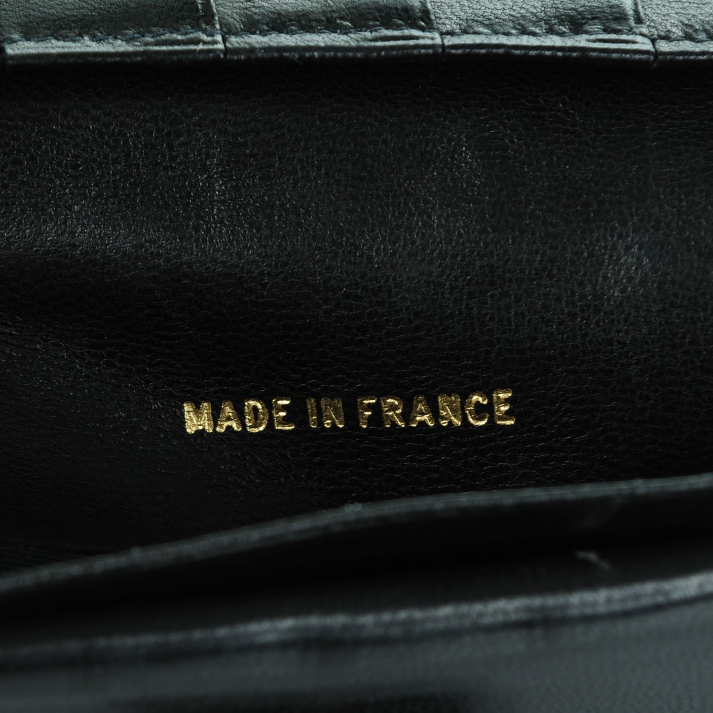 Lambskin Diamond Stitched French Wallet Black