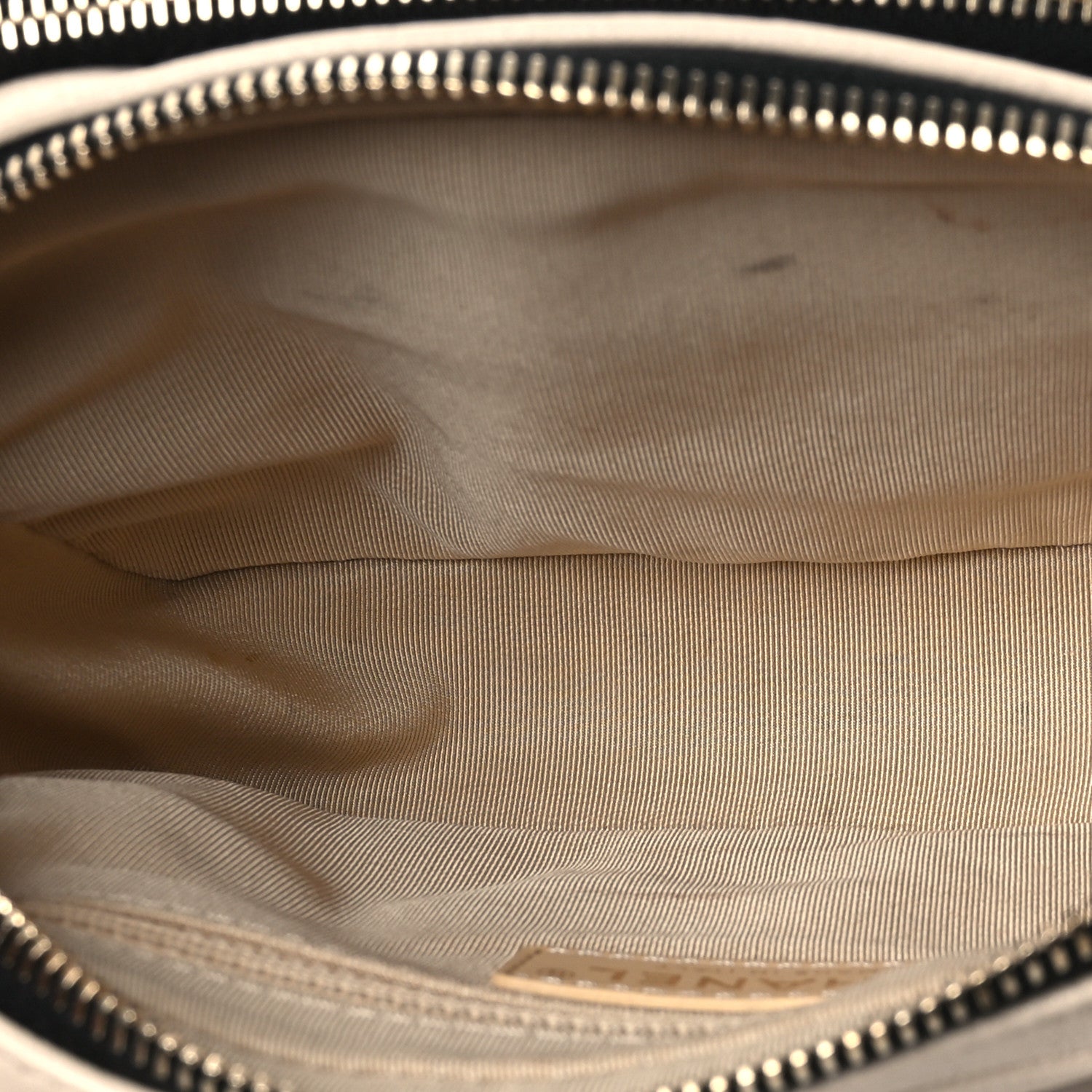 Chanel Goatskin Quilted Waist Bag Beige White Black 5 of 15