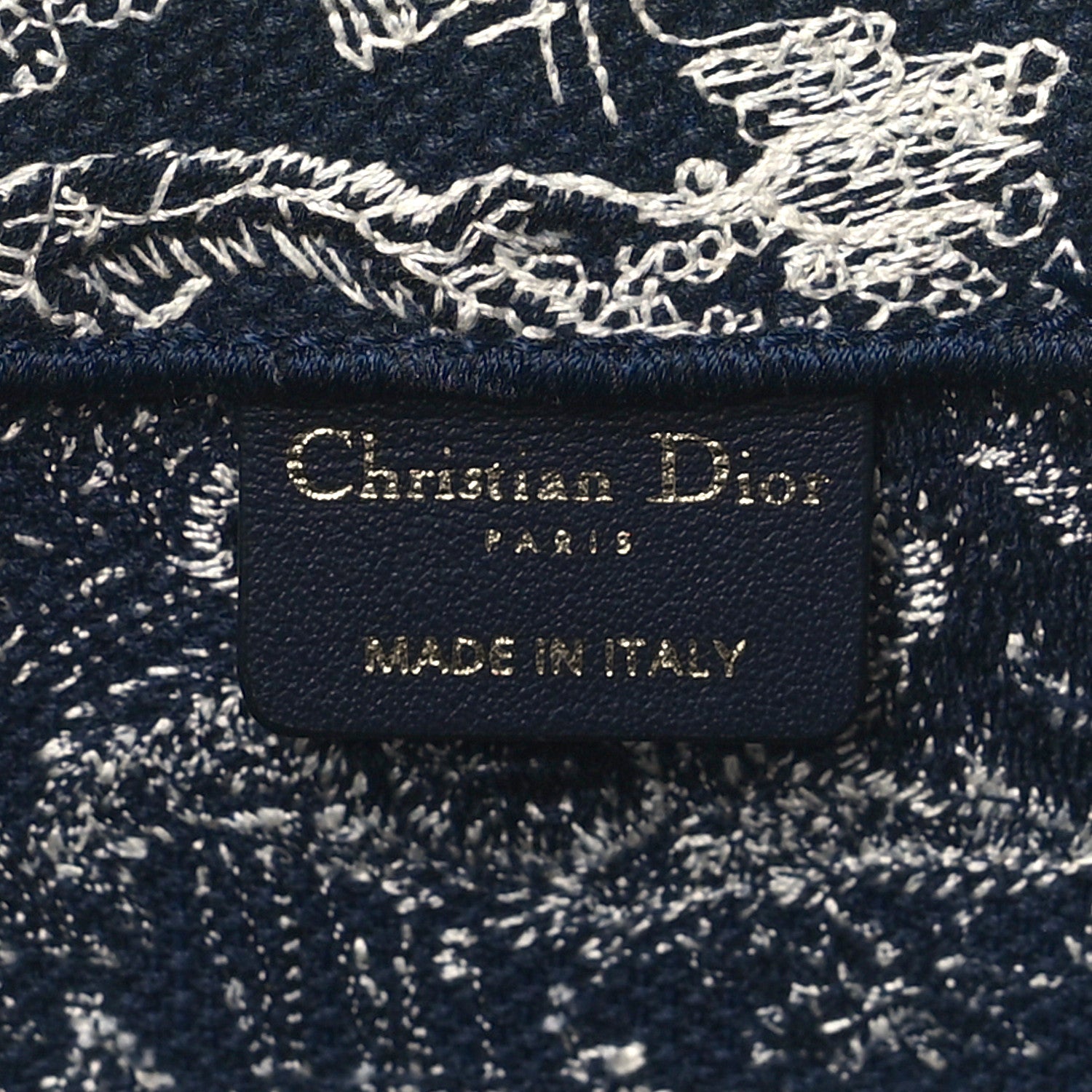 Christian Dior Canvas Embroidered Medium Dioriviera Toile De Jouy Reverse Book Tote Blue 6 of 9