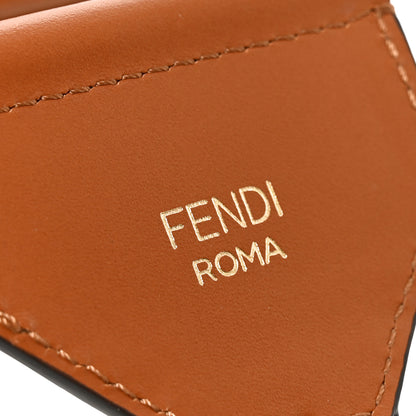 Fendi Ribbon Vitello King Logo Embossed Gingham Woven Adjustable Strap You Panna Black Cuoio 3 of 4