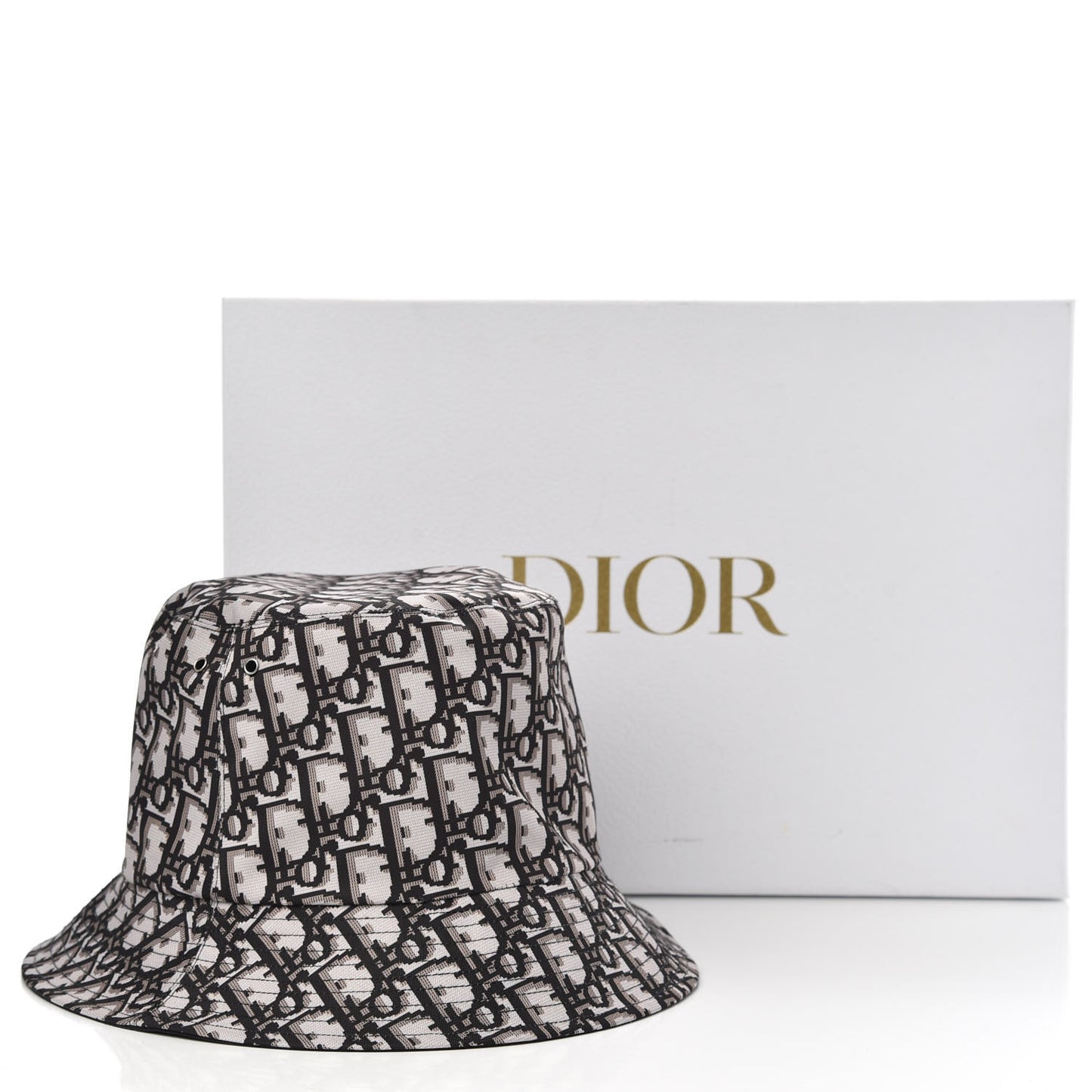 Polyester Cotton Oblique Teddy-D Brim Bucket Hat 58 Black