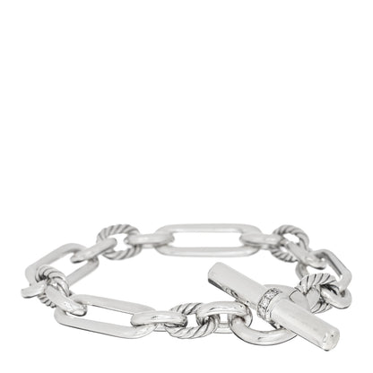 David Yurman Sterling Silver Diamond Lexington Chain Bracelet 1 of 3