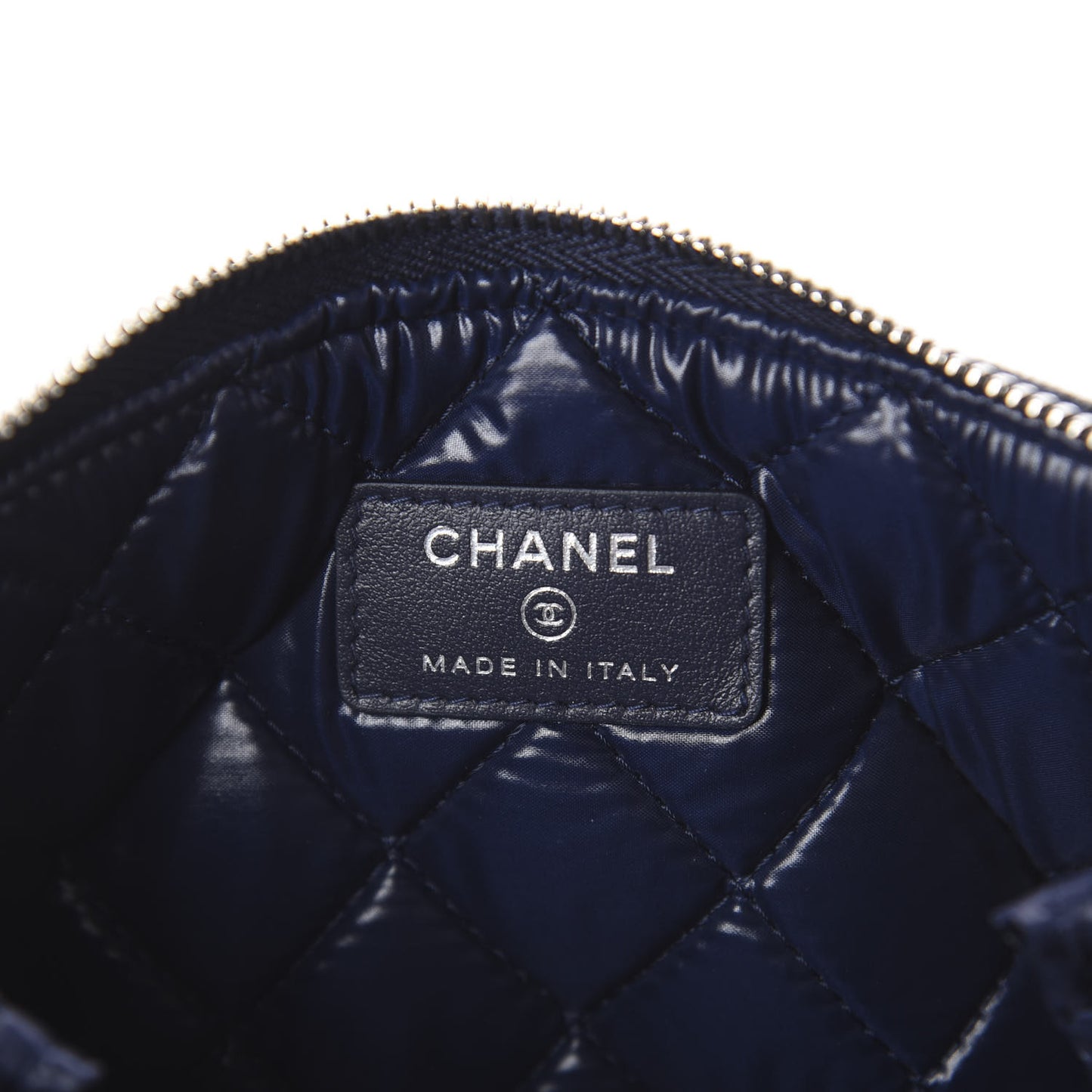 Caviar Quilted Cosmetic Case Navy