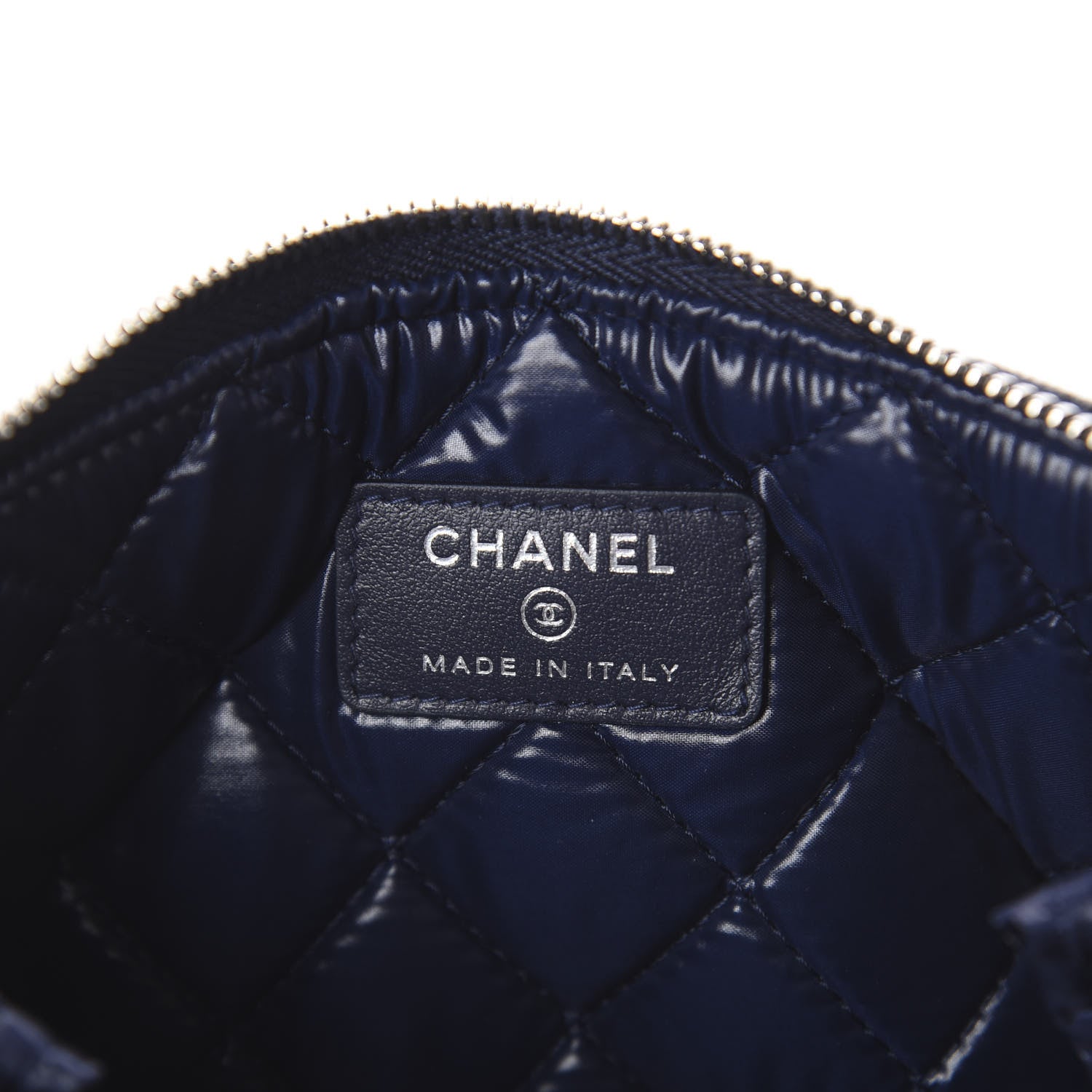 Chanel Caviar Quilted Cosmetic Case Navy 5 of 6