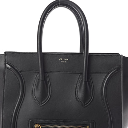 Celine Smooth Calfskin Mini Luggage Black 7 of 9