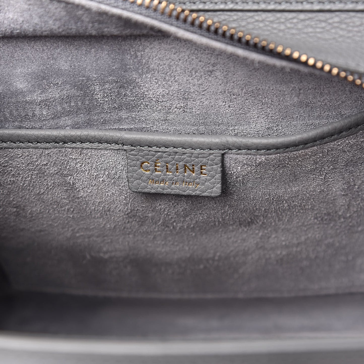 Drummed Calfskin Nano Luggage Kohl