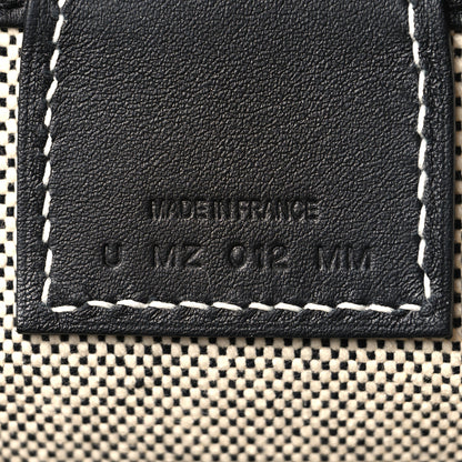 Hermes Military Toile Canvas Swift Steeple 25 Bag Ecru Black 8 of 11