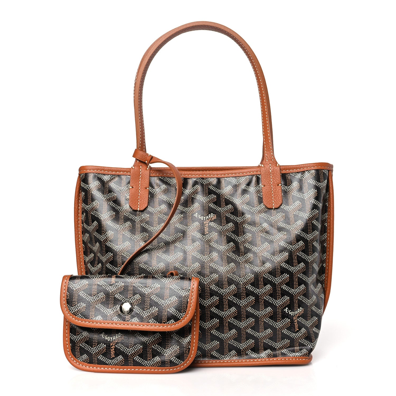 Goyard Goyardine Reversible Mini Anjou Black Gold 3 of 16
