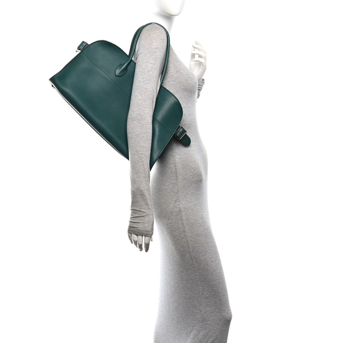 The Row Polished Saddle Calfskin EW Margaux Cyprus 2 of 9