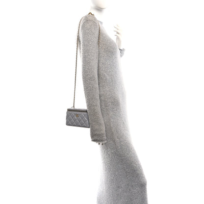 Chanel Lambskin Quilted Small Pearl Crush Vanity Case With Chain Grey 2 of 10