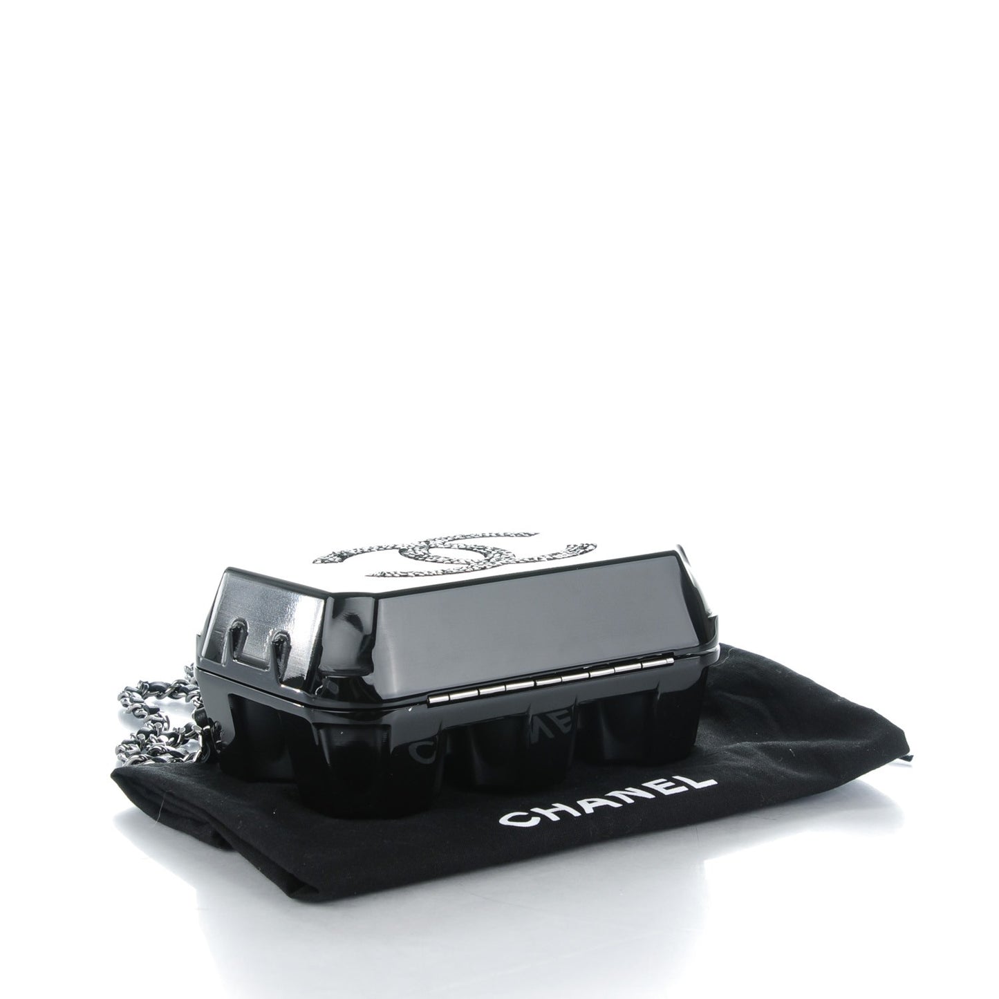 Plexiglass Grocery By Egg Carton Jewelry Box Clutch Black