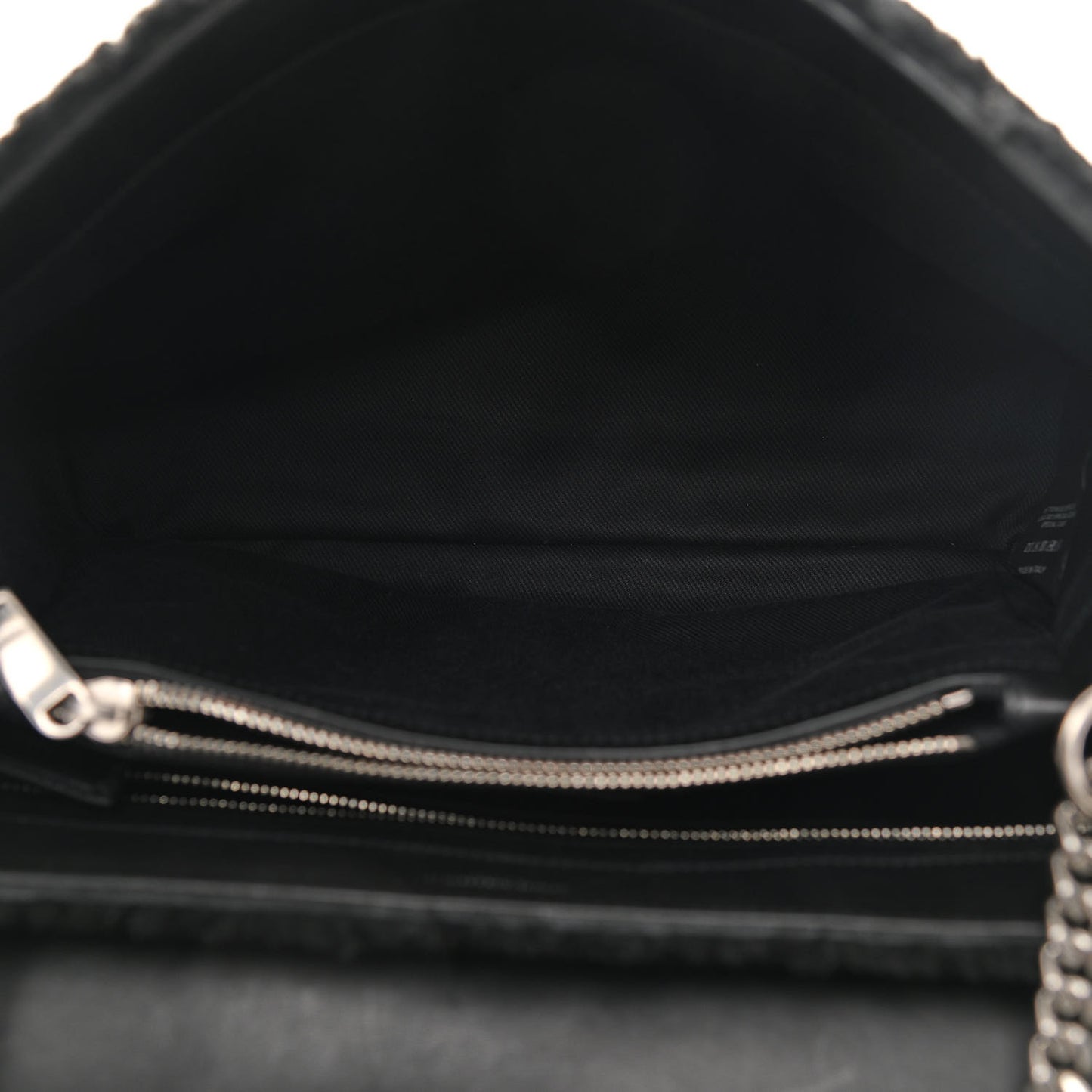 Shearling Monogram Medium Loulou Shoulder Bag Black
