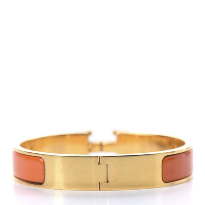 Hermes Enamel Narrow Clic Clac H Bracelet PM Orange 3 of 6