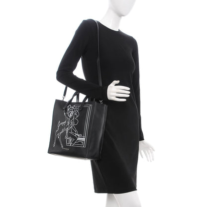 Givenchy Calfskin Bambi Print Small Stargate Shopper Tote Black 2 of 13