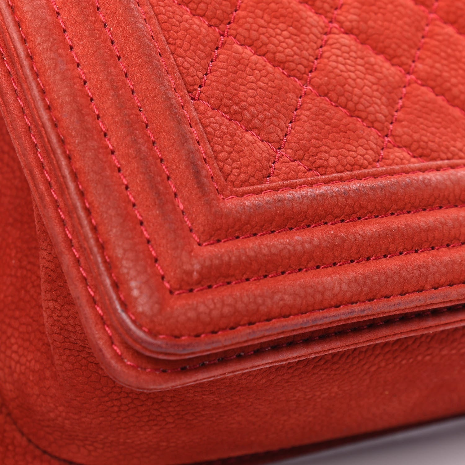 Chanel Iridescent Caviar Quilted Medium Boy Flap Red 12 of 12