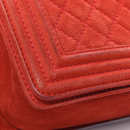 Chanel Iridescent Caviar Quilted Medium Boy Flap Red 12 of 12