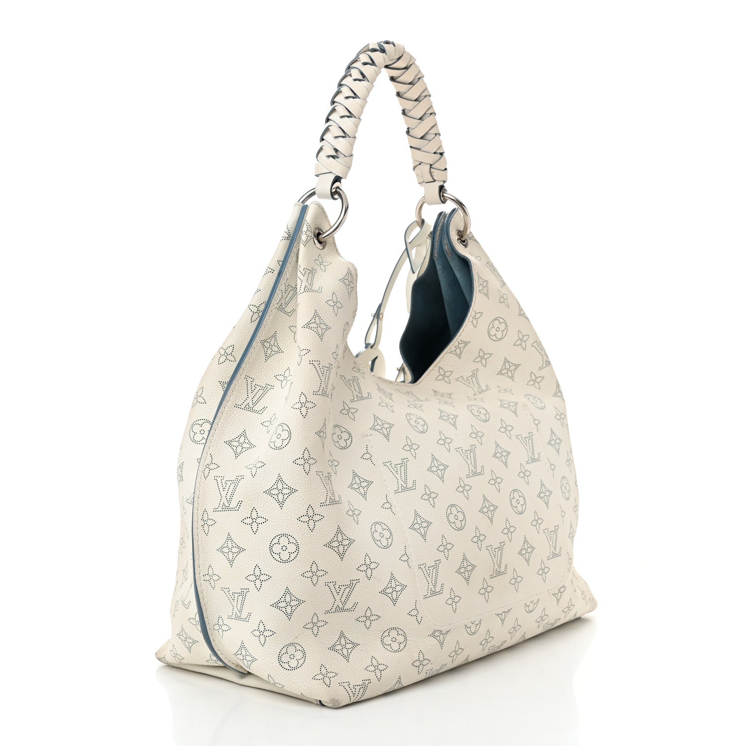 Louis Vuitton Mahina Carmel Hobo Snow 3 of 14