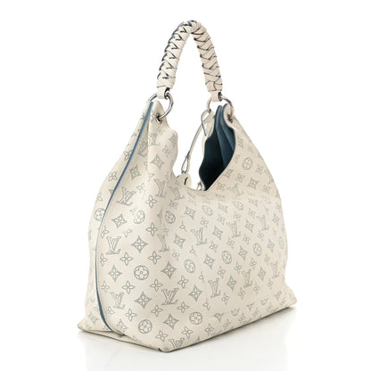 Louis Vuitton Mahina Carmel Hobo Snow 3 of 14