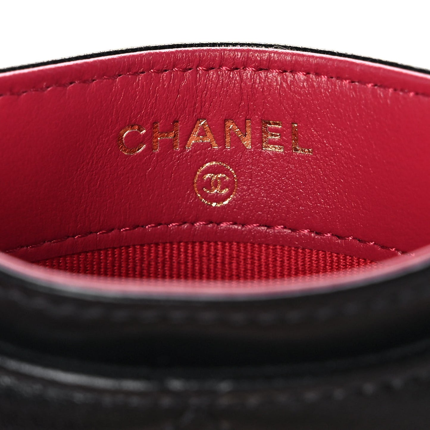 Lambskin Quilted Chanel 19 Card Holder Black