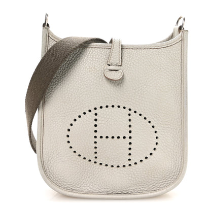 Hermes Taurillon Clemence Amazone Evelyne TPM Gris Perle Etain 1 of 10