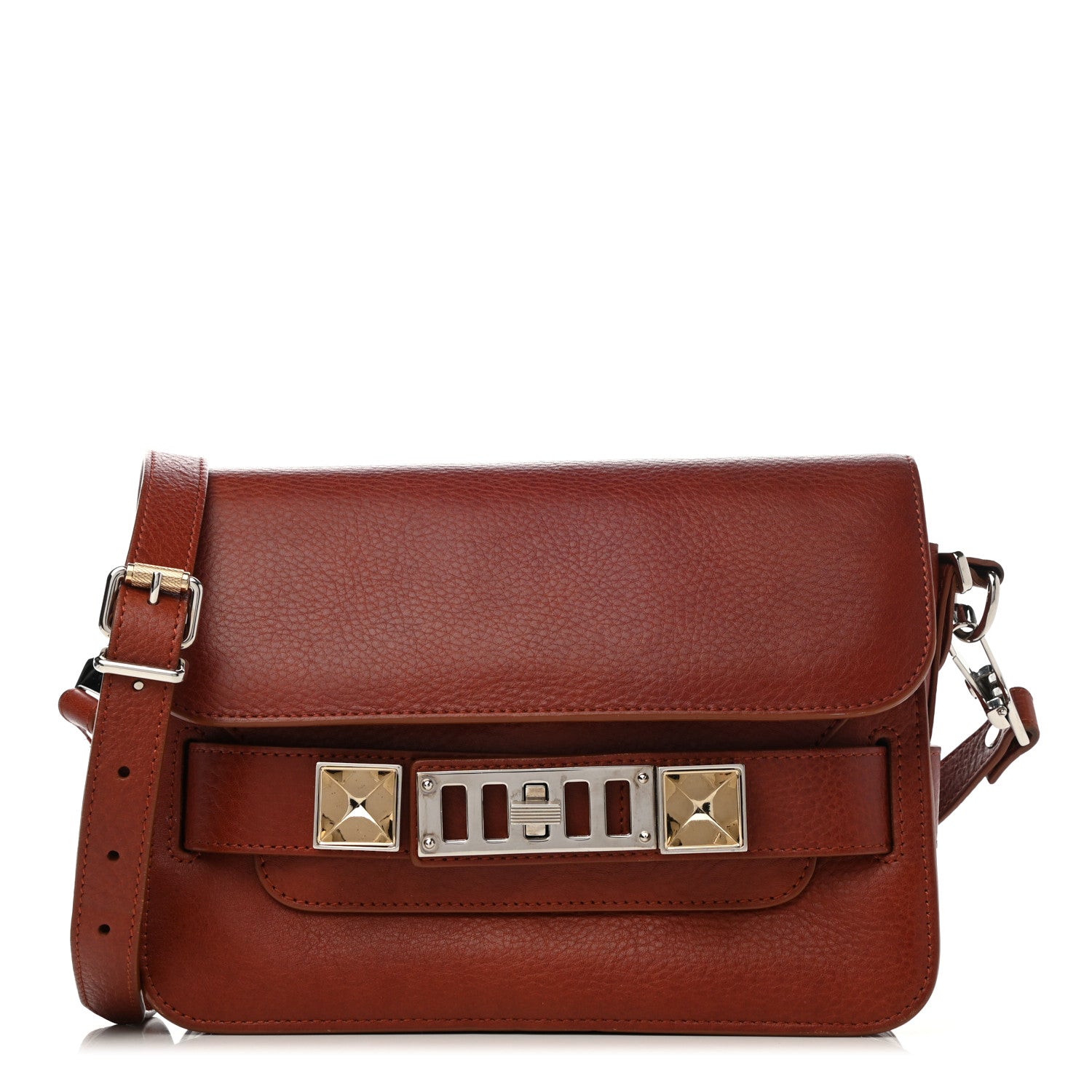 Proenza Schouler Calfskin Mini PS11 Classic Shoulder Bag Saddle 1 of 12