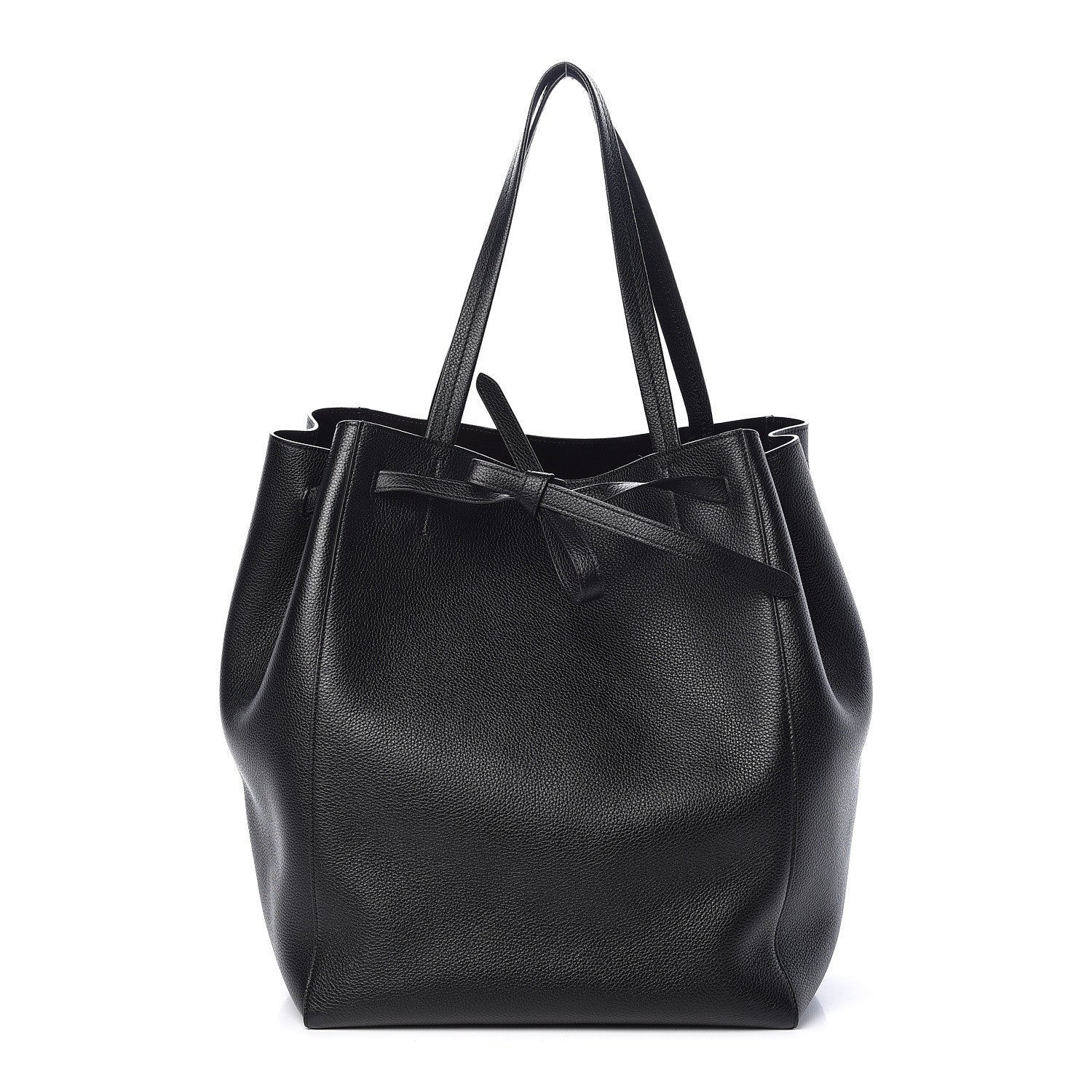 Celine Soft Grained Calfskin Medium Belt Cabas Phantom Black 1 of 12