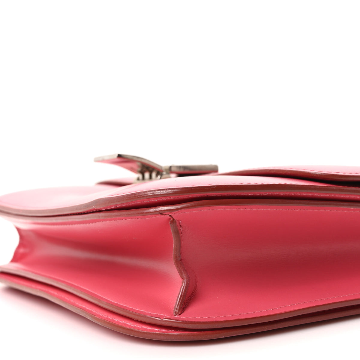 Celine Box Calfskin Medium Classic Box Flap Bag Raspberry 9 of 9