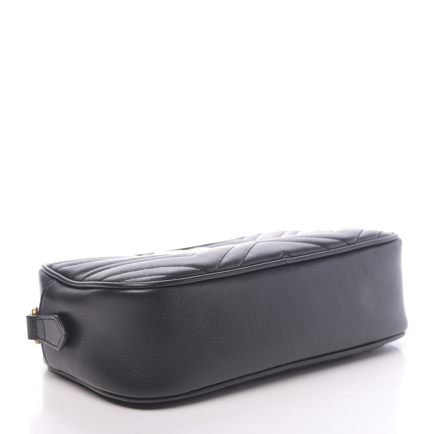 Calfskin Matelasse Small GG Marmont Chain Shoulder Bag Black