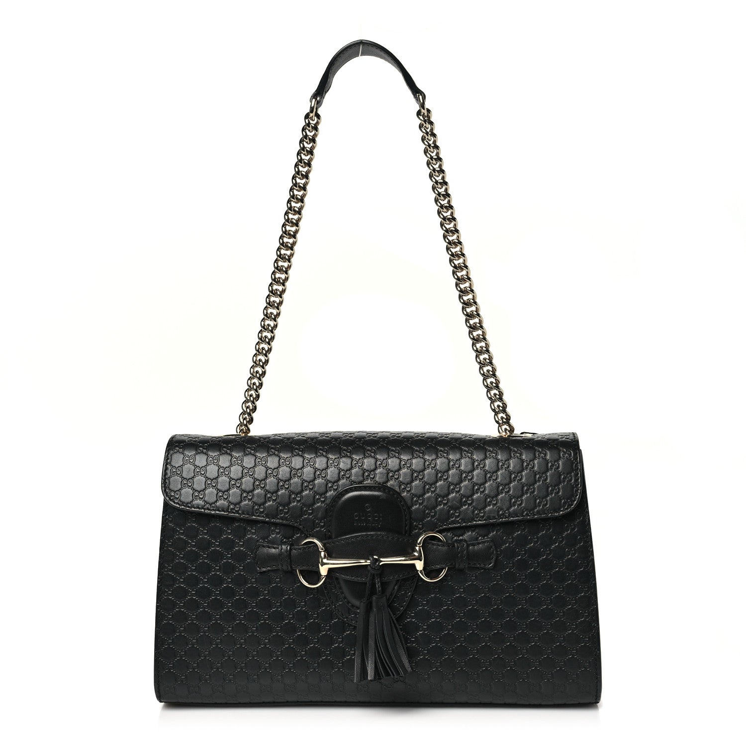 Gucci Microguccissima Medium Emily Chain Shoulder Bag Black 1 of 10