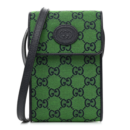 Gucci Monogram Multicolor Textured Calfskin Mini Retro Interlocking G Crossbody Bag Green Blue 1 of 9