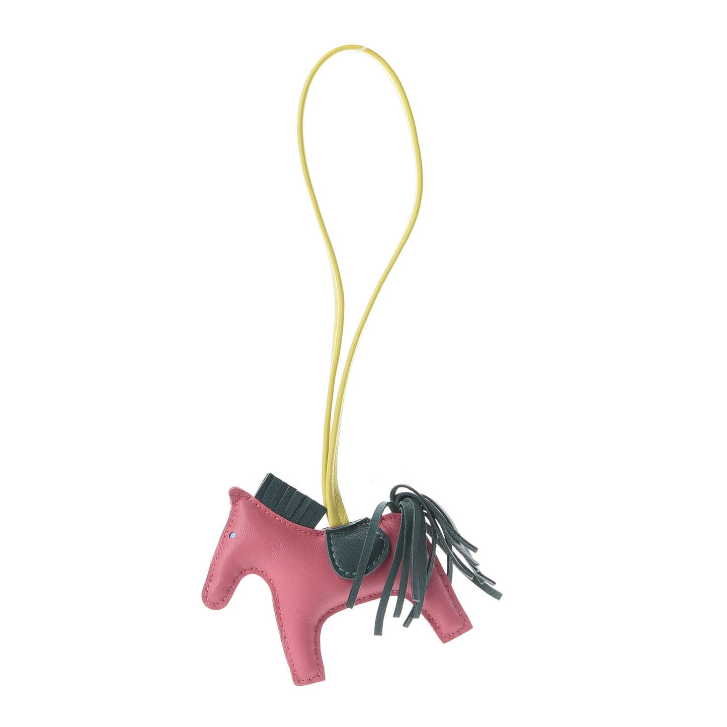 Milo Lambskin Grigri Rodeo Horse Bag Charm PM Rose Azalee Malachite Lime