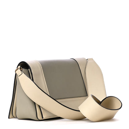 Celine Shiny Smooth Calfskin Medium Frame Shoulder Bag Chalk Mastic 3 of 6