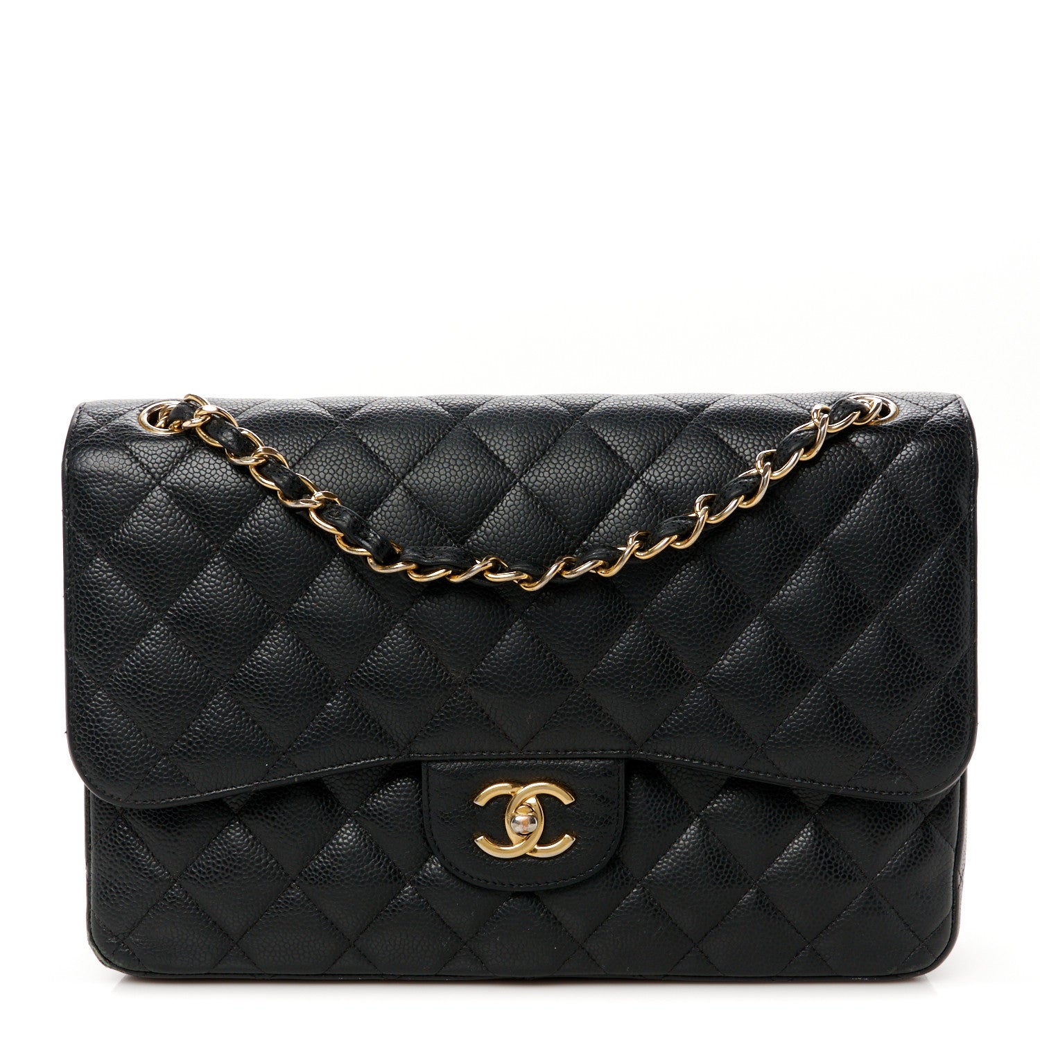 Chanel Caviar Quilted Jumbo Double Flap Black 1 of 12