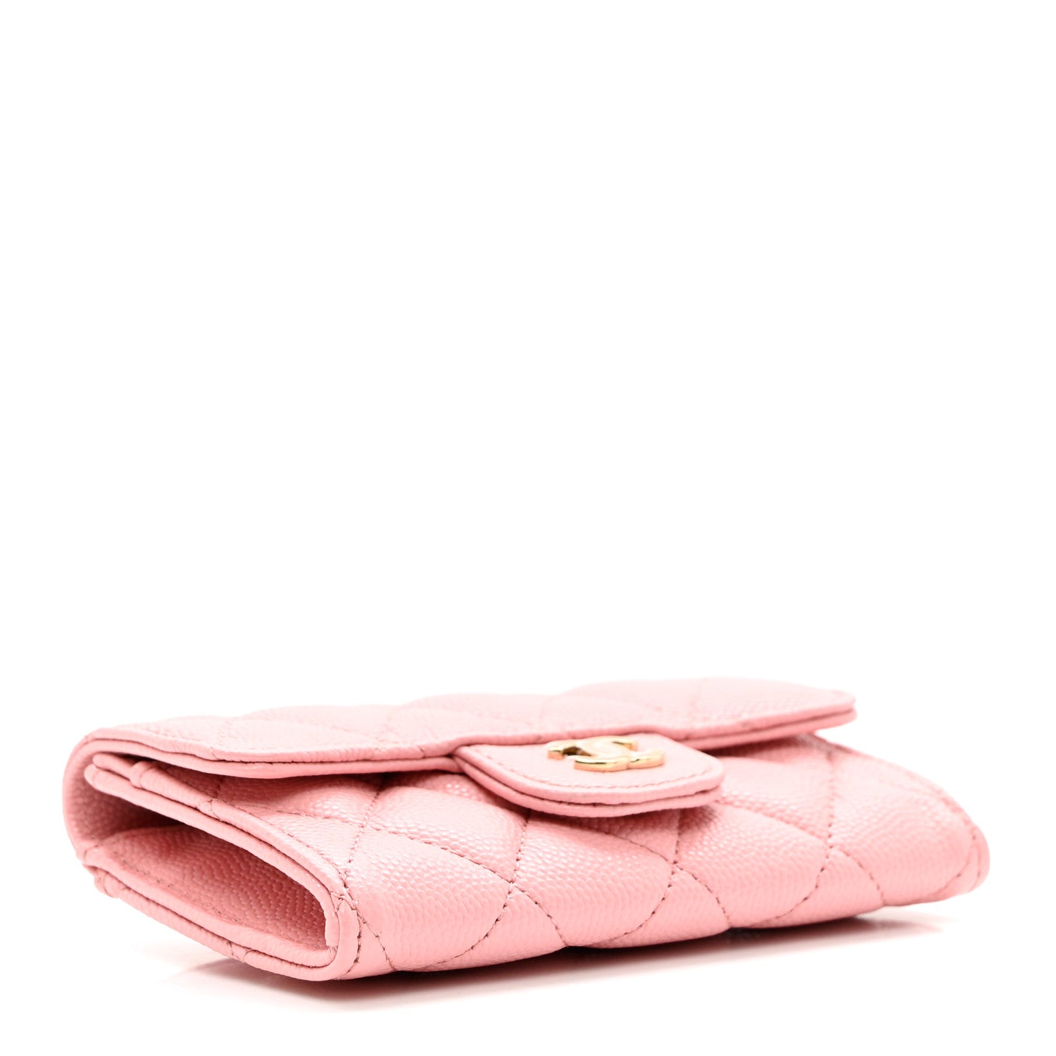 Chanel Caviar Quilted Flap Card Holder Wallet Light Pink 4 of 8