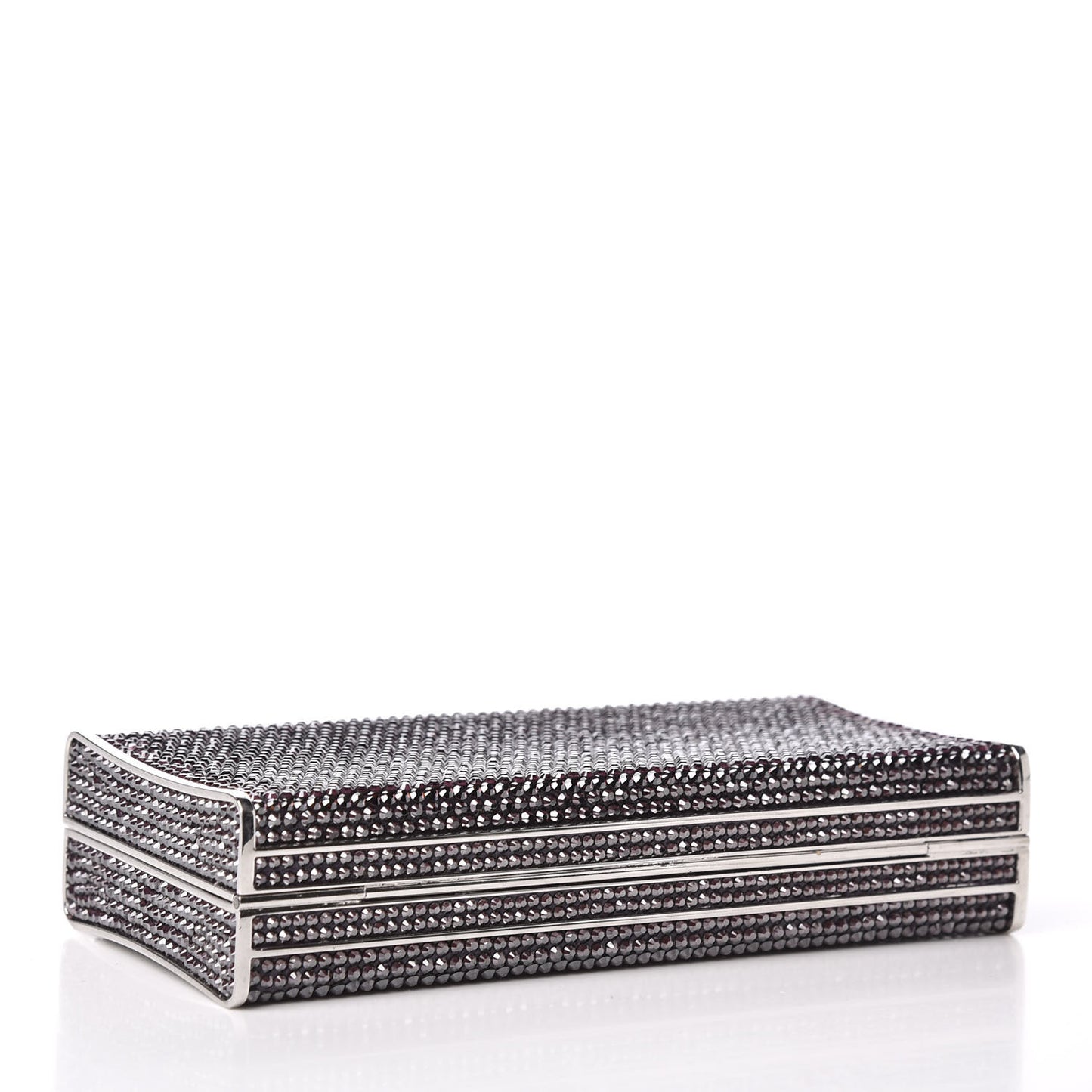 Swarovski Crystal Minaudiere Clutch Silver Purple
