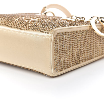 Christian Dior Satin Beaded Mini Lady Dior Gold 13 of 14