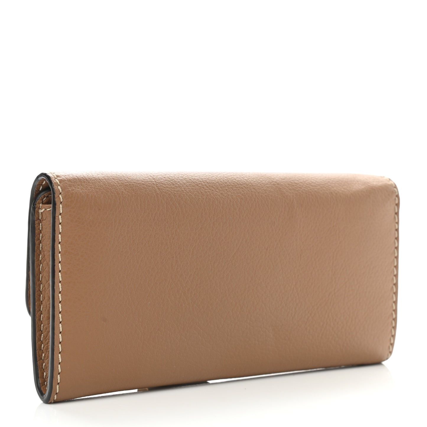 Calfskin Marcie Continental Flap Wallet Nut