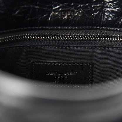 Saint Laurent Crinkled Calfskin Matelasse Monogram Medium Niki Chain Satchel Black 8 of 11