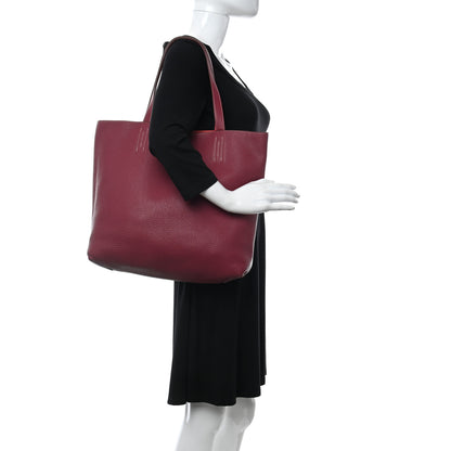 Hermes Taurillon Clemence Double Sens 36 Reversible Tote Rubis Bougainvillea 2 of 16