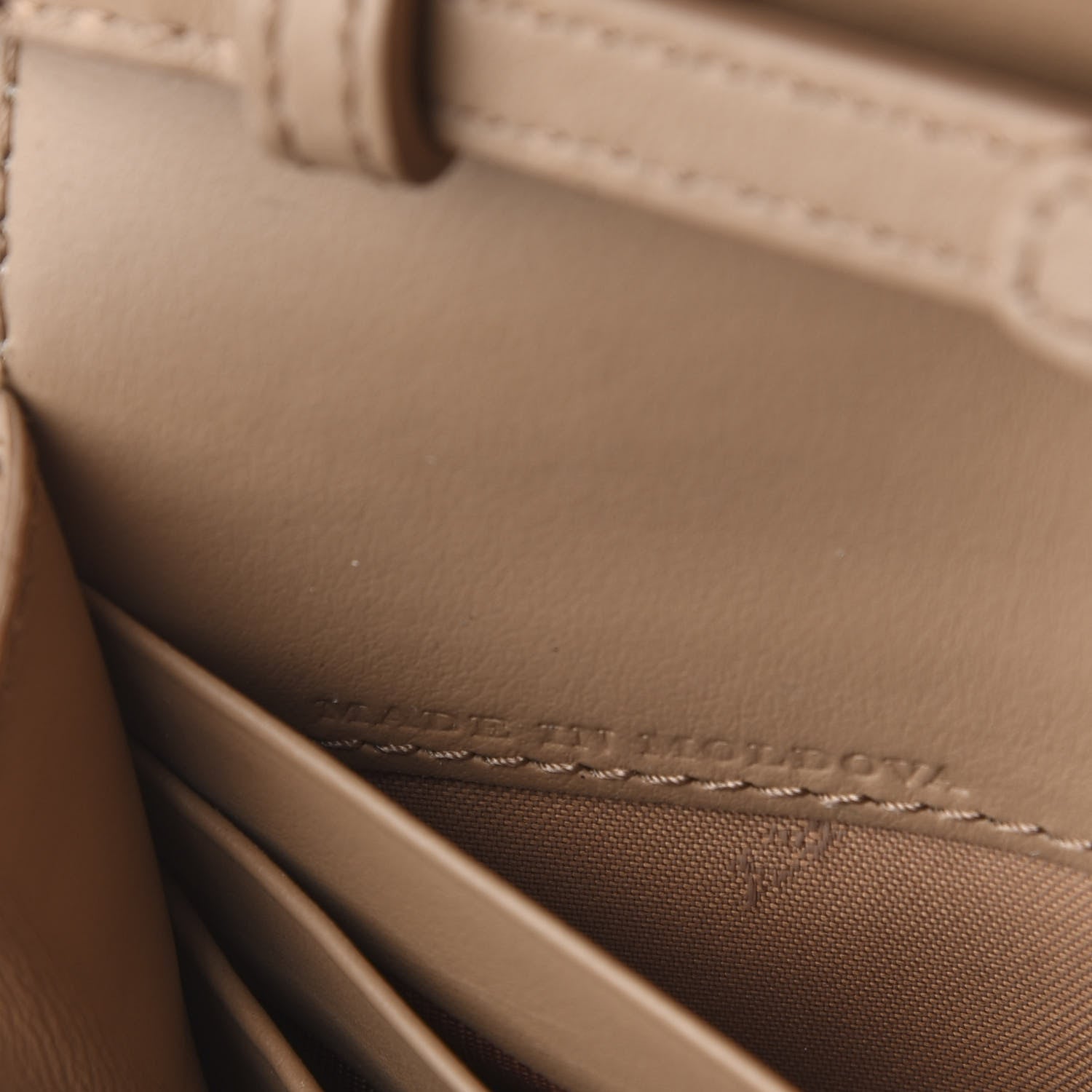 Burberry Haymarket Check Henley Wallet On Chain Mid Camel 9 of 11