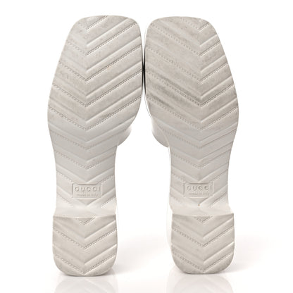 Gucci Rubber Gucci Logo Womens Platform 20/60mm Slide Sandals 38 Mystic White 5 of 7