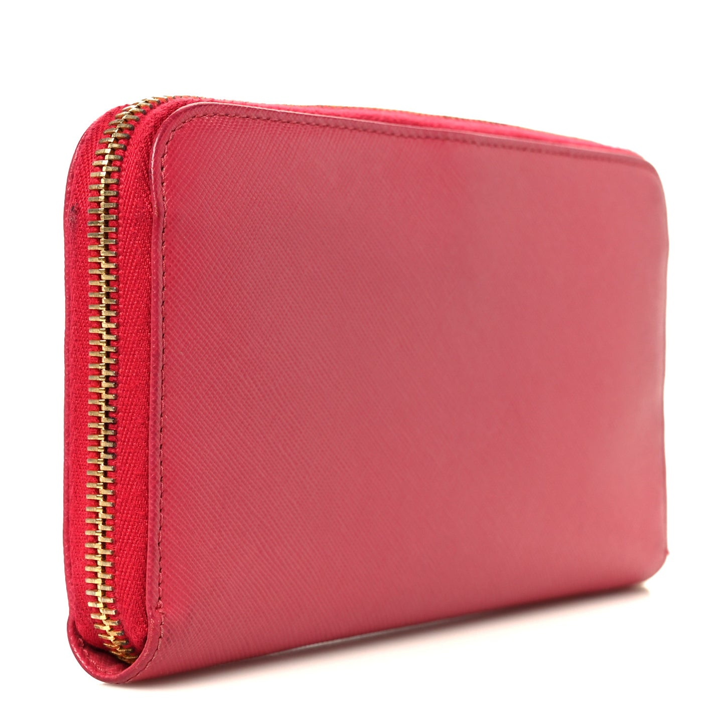 Saffiano Triangle Zip Around Wallet Peonia