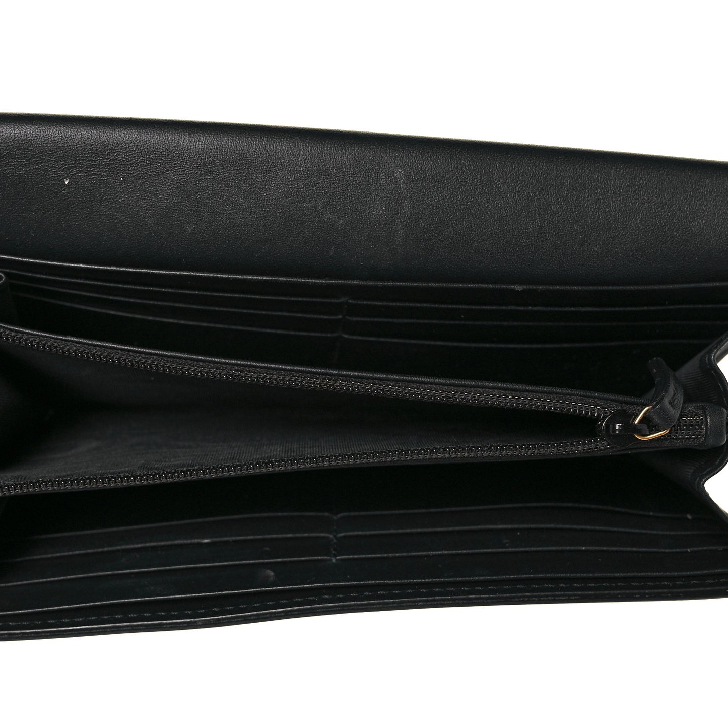Calfskin GG Supreme Monogram Mini Peony Pearly Continental Wallet Black