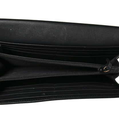 Gucci Calfskin GG Supreme Monogram Mini Peony Pearly Continental Wallet Black 5 of 9