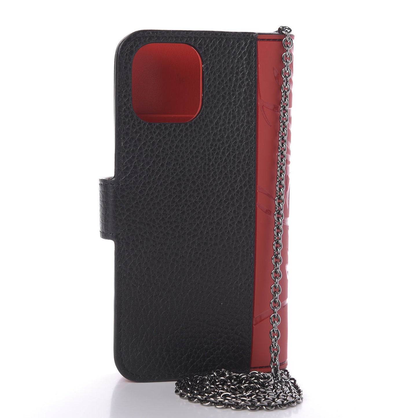 Calfskin Loubiflap iPhone 11 Pro Case Black Red