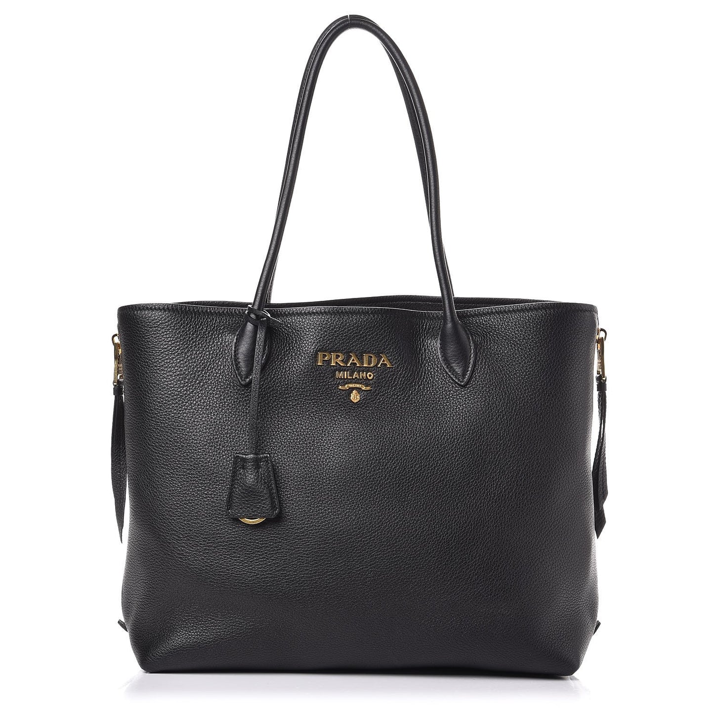 Vitello Daino Tote Black