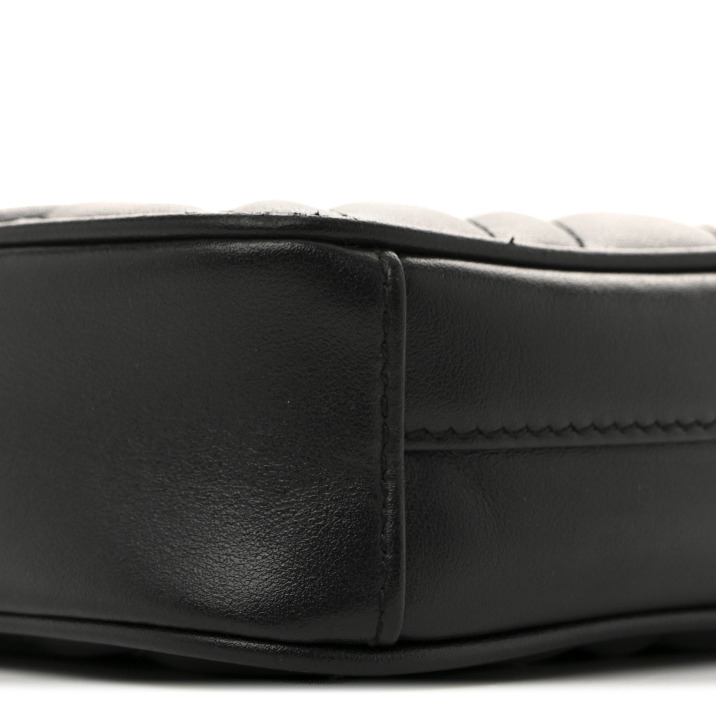 Calfskin Matelasse Mini GG Marmont Crossbody Bag Black
